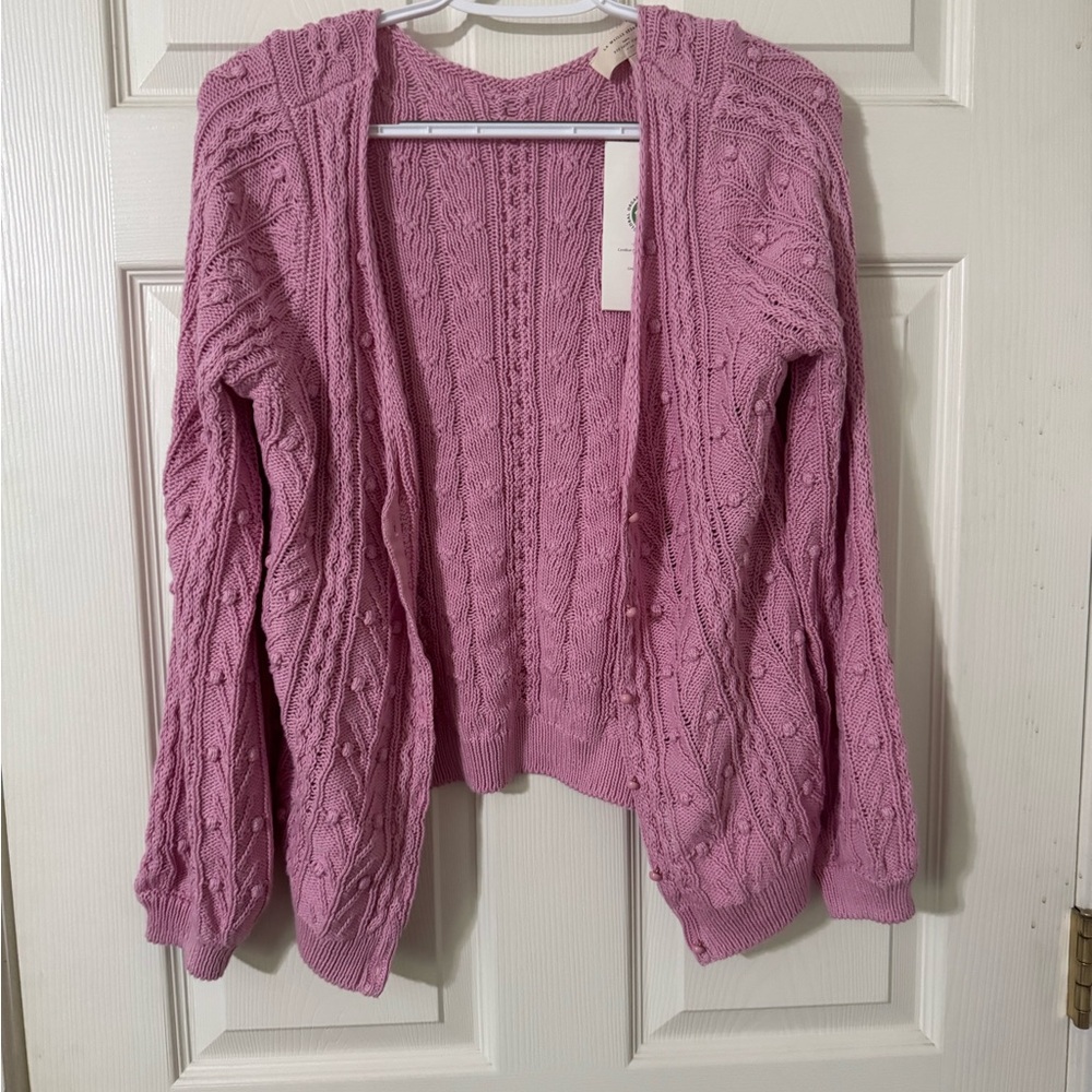 NWT Sézane Beryl cardigan in pastel pink - Picture 4 of 9